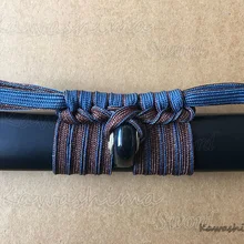 Sageo полиэстер веревка двухслойные для японского меча Saya(ножны) Шнур-коричневый/синий бренд питания