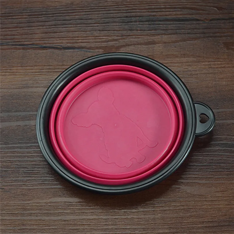 1pc Portable Travel Collapsible Silicone Pets Bowl Food Water Feeding Foldable Cup Dish for Dogs Cat Water Dish Feeder noFB18 (9)