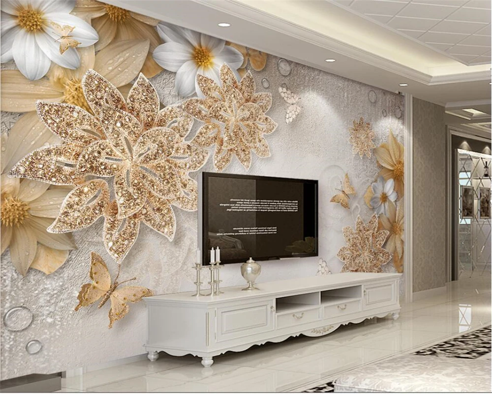 Beibehang фото стены Настенные обои 3d роскошные золотые ювелирные изделия с