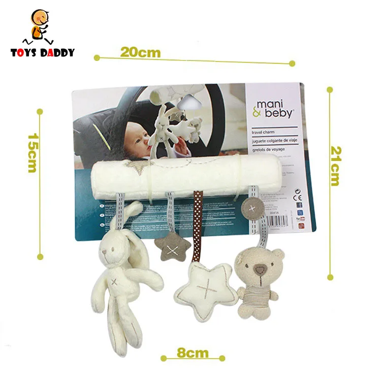 

Squishy baby Rattle Rabbit doll baby musical hanging bed hanging plush toy Hand Bell Plush Toy Stroller hanging Mobile Gifts