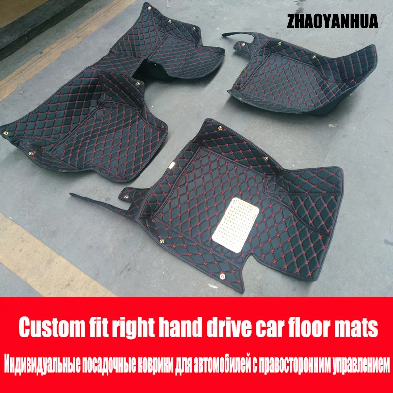 

ZHAOYANHUA car floor mats made for Toyota Prius camry Prado RAV4 Vios Corolla Highlander case anti slip car-styling carpet liner