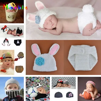 

Hot sale Baby Hat Newborns Photography Props Infant Knitting Baby Crochet Costume Soft Adorable Athletes Clothes MZS-15040