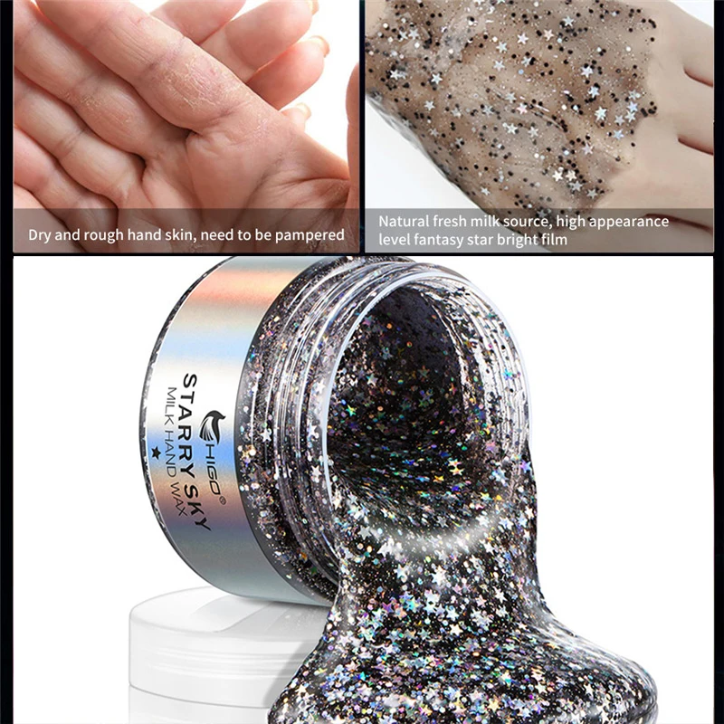 

STAR Milk Wax Hand Mask Whitening Hand Paraffin Wax Peel off Black Hand Mask Paraffin Wax For Hands Exfoliating Hand Cream 120g