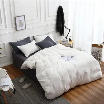 

Northern Europe Style 2018 New Bedding Set Solid Duvet Cover and Sheet
