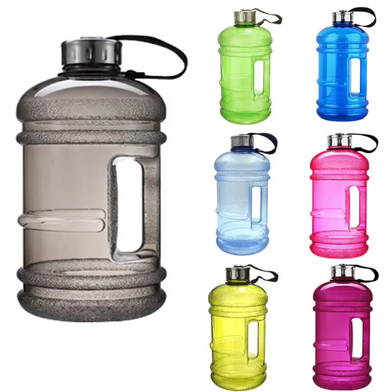 2.2L большой BPA бесплатно Спорт Тренажерный зал Обучение пить бутылки воды Кепка