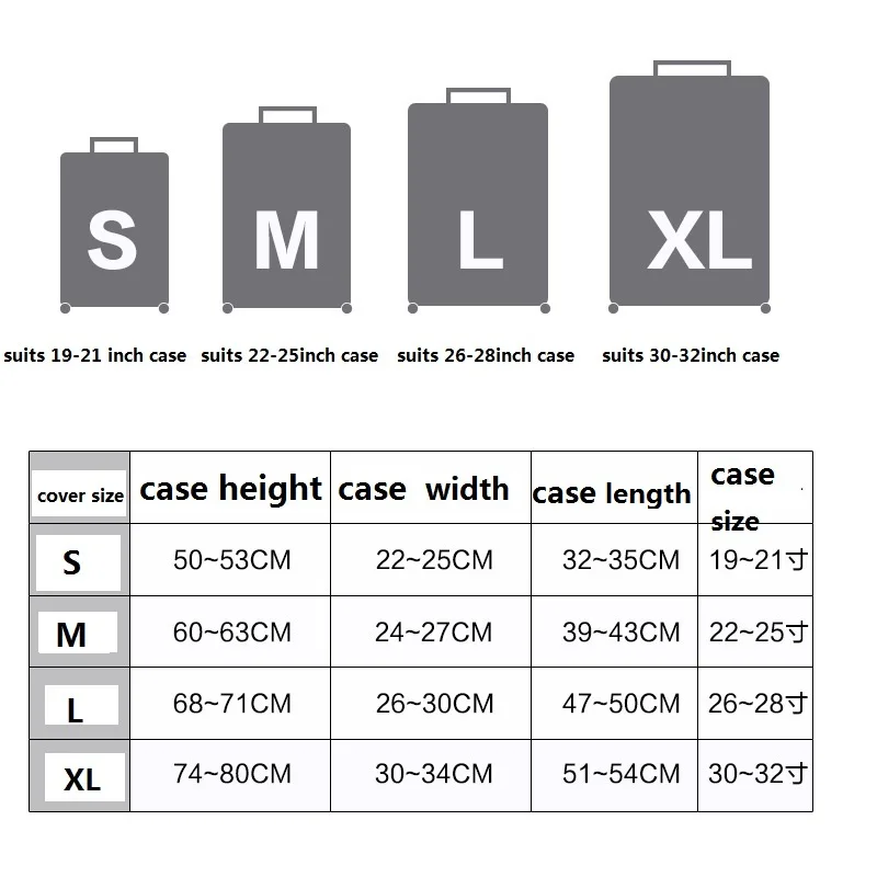 Брендовая утолщенная эластичная цветная Защитная крышка для чемодана, подходит для 18-32 дюймовых чехлов, аксессуары для путешествий 2019
