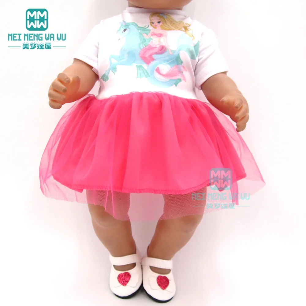 Одежда для кукол 43 см, кукла для новорожденных и американская кукла, Модное детское платье с единорогом