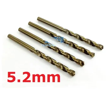 

5 Pieces 5.2mm Diameter Straight Shank Cobalt Steel Alloys Twist Drill Bit