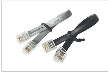 

10meters length 6P6C CNC 6-core jumper flat ribbon RJ12 double-headed cable