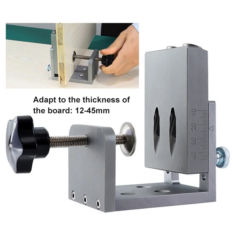 

9mm Oblique Hole Locator High Accuracy Aluminum Alloy DIY Tools for Woodworking MAL999