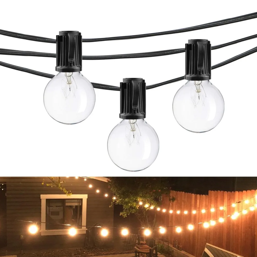 

AIMENGTE Glass Vintage Edison Bulb Holiday Light Glass Ball Bulb Garland Christmas Decoration String Fairy Decoration Lamp