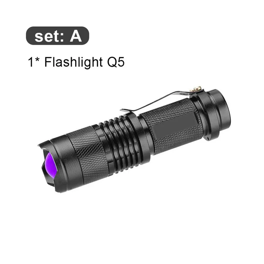 Светодиодный УФ 395nm светодиодный фонарик фонарь Мини Профессиональный флуоресцентный детектор ов фонарь пурпурный фиолетовый свет на 14500 батарея D4 - Испускаемый цвет: A