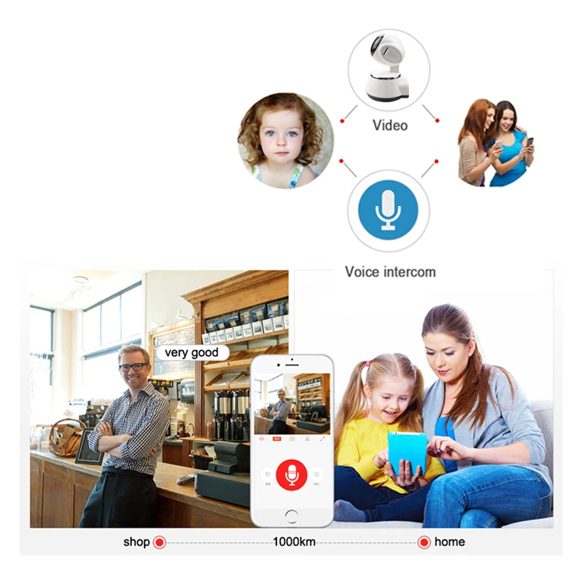 JIENUO IP камера 720P Wi-Fi двухсторонняя аудио Беспроводная Cctv камера безопасности для помещений мини IPCam инфракрасная камера для домашнего наблюдения детский монитор