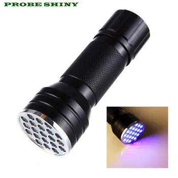 

led bulbs UV Ultra Violet flashlight led flashlight AAA battery 395 nM hunting 21 LED tactical Free Shipping #NN24