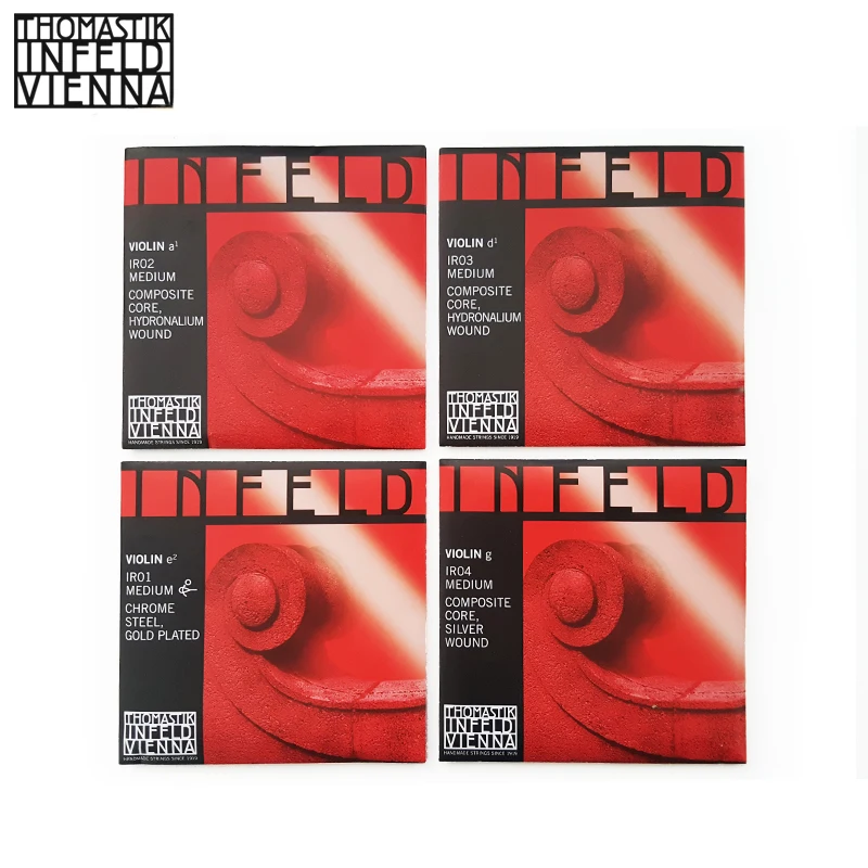 Tomastik-Infeld IR100 красные Струны для скрипки, полный комплект, размер 4/4, синтетический сердечник для скрипки