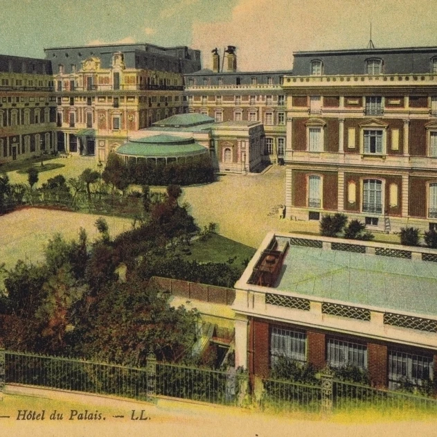 A View Of The Hotel Du Palais At Biarritz Poster Print By Mary Evans Jazz Age Club Collection (24 X 18)
