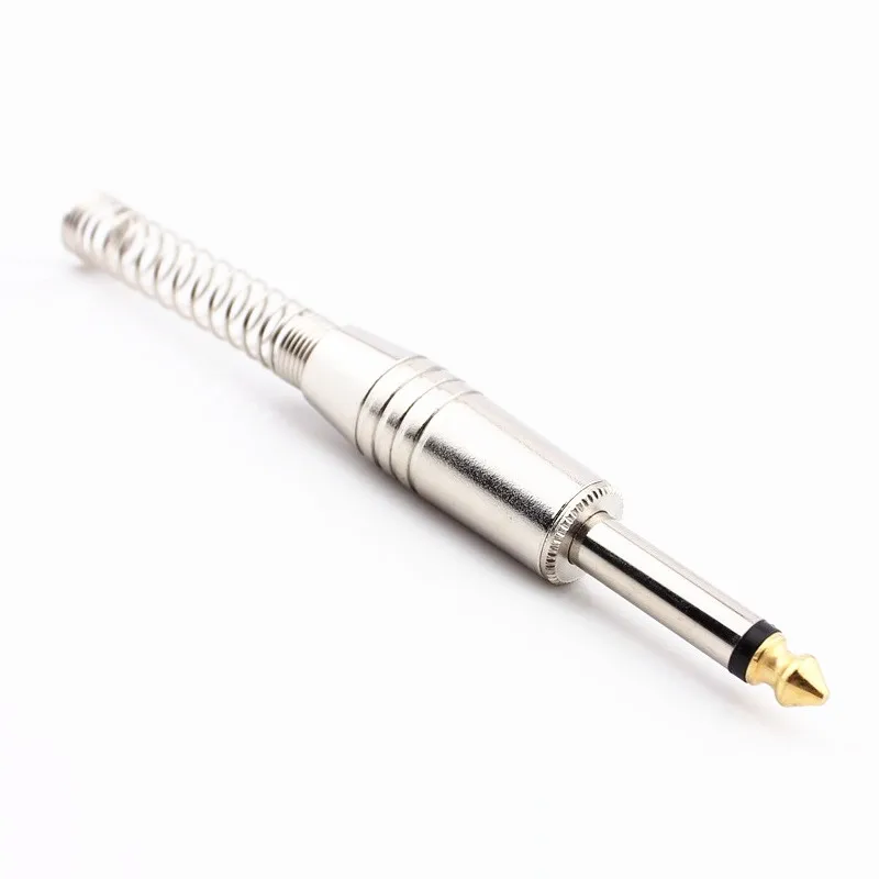 

10pcs/lot 6.35 Mono Plug Amplifier Microphone Plug 6.5mm Audio Connector