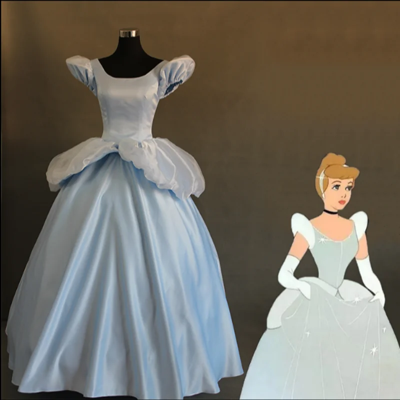 1:1, роскошное взрослая Золушка, платье, светильник, голубое женское платье принцессы, нарядный костюм Золушки, сценическое платье-баллон, принимаем заказ на заказ