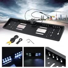 Universal CCD HD Car Rear View Camera Backup Reverse camera European License Plate Frame Night Vision With LED
