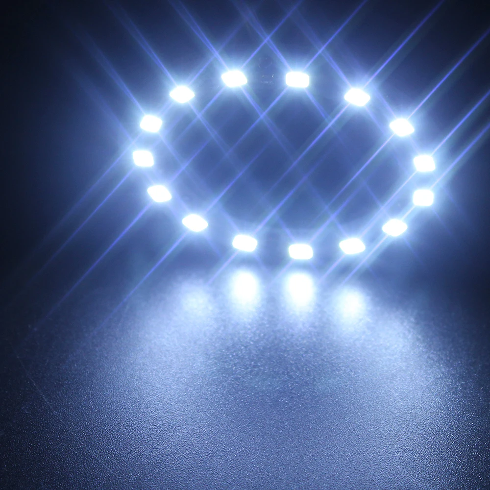 YM E Bright 2 пары (4 шт.) 40 мм Angel Eye 12SMD 1210 3528 Светодиодный Halo Кольца DC 12V DRL Лампа фара