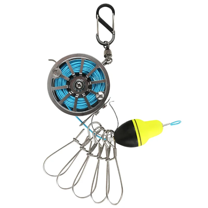 

Fishing Lock Buckle With Reel Live Fish Lock Belt Fishing Tackle Stringer Fishing Floats Reel