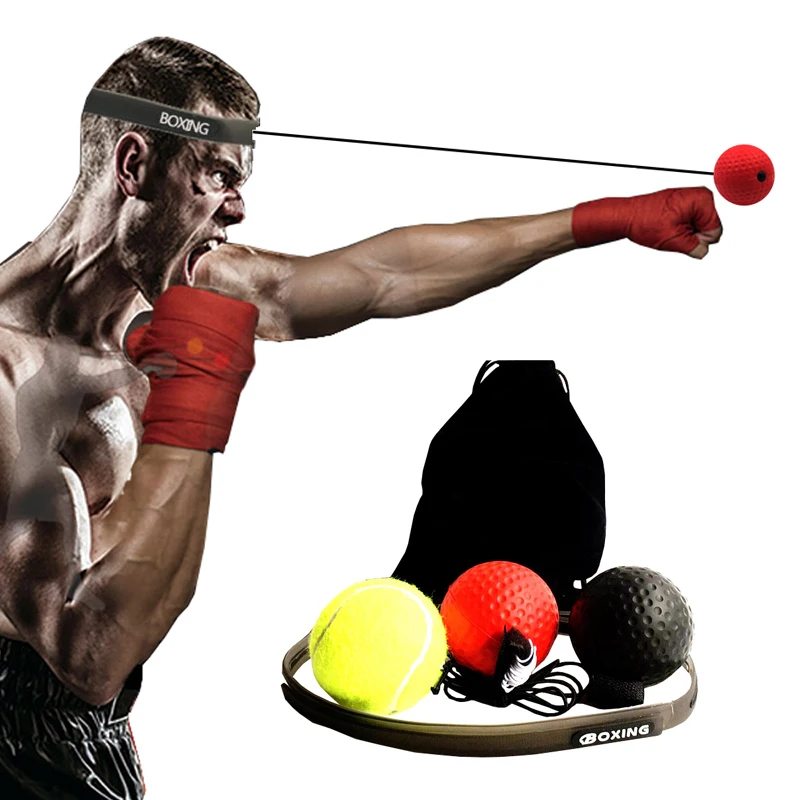 

Punching boxing ball Reflex Speed Ball Raising Reaction Force Hand Eye Training Boxing Muay Thai Exercise Gym