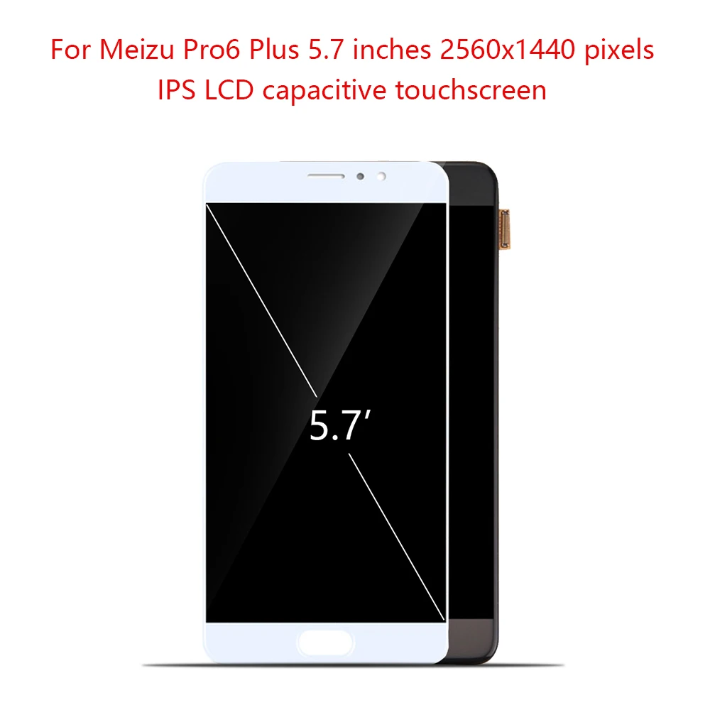 ЖК дисплей AMOLED 5 7 дюйма для MEIZU Pro 6 Plus с сенсорным экраном и дигитайзером в сборе