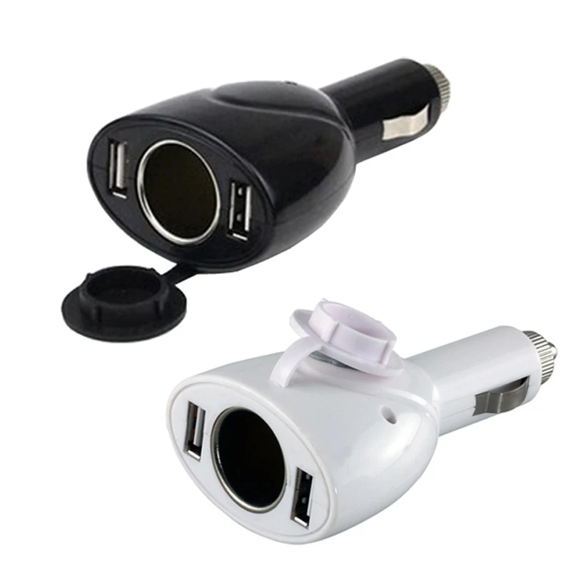 Dual Port Car Cigarette Lighter Socket Splitter Power Adapter Dual usb car charger 5V 2.1A usb