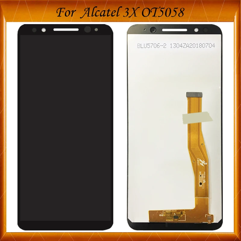 100% Оригинальный ЖК дисплей для Alcatel 3X OT5058 5058A 5058I 5058J 5058T 5058Y сенсорный экран стекло