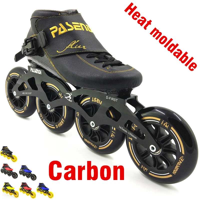 Pasendi Heat Moldable Inline Speed Skate 4 Wheel 110mm 100mm