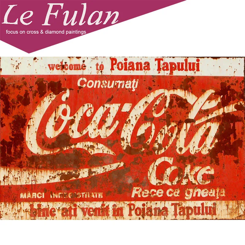 Le Fulan 5D DIY Алмазная картина полностью Cola ретро старинный школьный Декор хип-поп