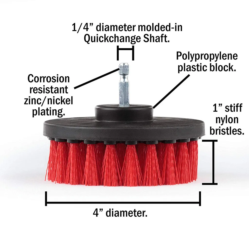 Электрическая щетка для дрели, затирка, щетка для чистки скруббера, щетка для чистки ванны, инструмент для мытья, чистящая щетка для бутылок Febl15 P30, щетка для посуды