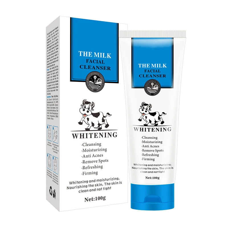 

Milk Facial Cleansing Moisturizing Deep Cleaner Shrink Pores Hydrating Whitening Face Washing Product