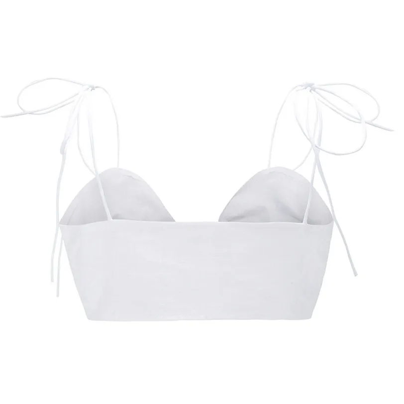 Sexy Bowknot Crop Top Female Camis Beach Bustier Bra Casual Vest Women's Tops Base Shirt Cropped Women's Blouse Wholesale noFB12 (1)