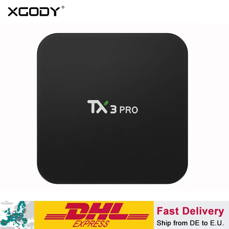 XGODY TX3 Pro Android tv Box медиаплеер 1+ 8 Гб четырехъядерный процессор Amlogic S905W 17,1 полностью загруженный Wifi HD 4K телеприставка Smart tv Box