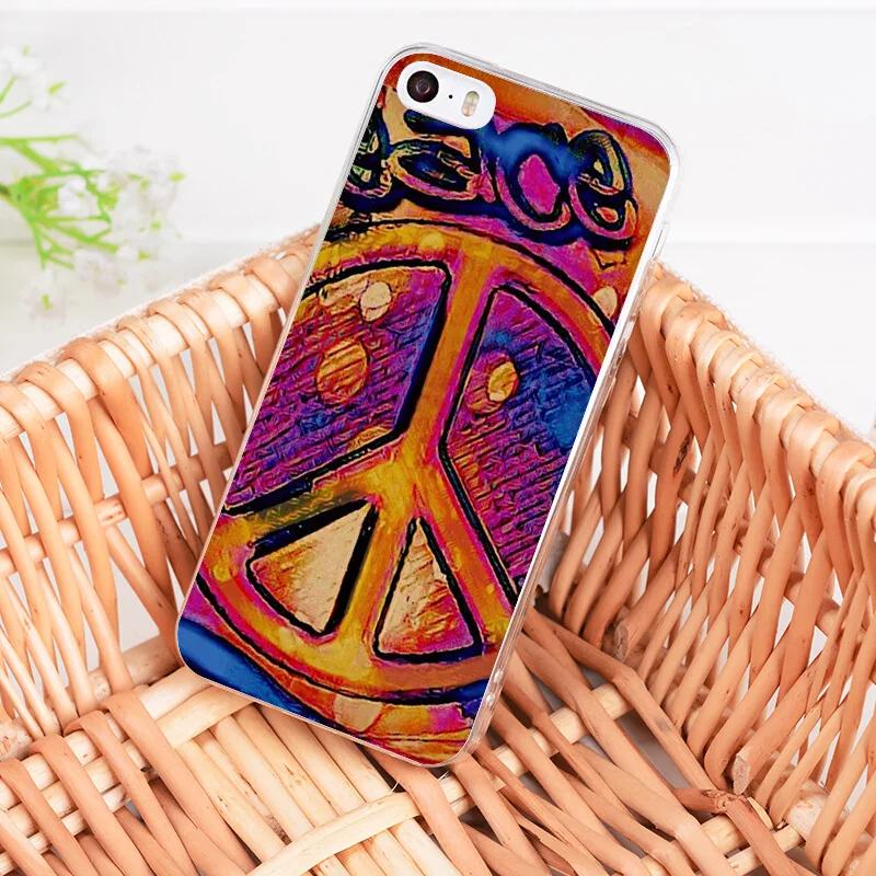 Hippy Hippie Psychedelic Art Peace Coque Shell чехол для телефона iphone 12 11 Pro 8 7 6 6S Plus X 5 XS XR XSMAX|case cover|phone