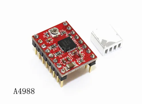  10pcs 3D Printer Kit A4988 Stepper Motor Driver Module with Heatsinks Reprap Board Free Shipping! K203 