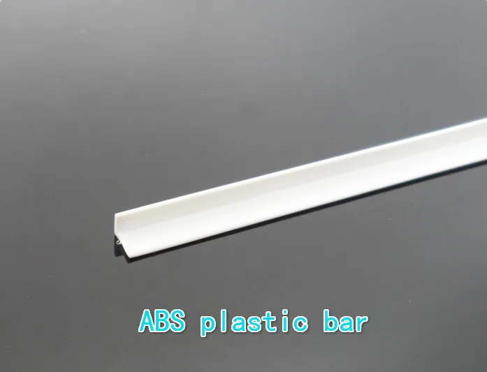 Goedkoop Hoek abs hoek hoek 4*4mm kunststoffen profielen modelbouw materialen diy model speelgoed vliegtuig frame l type bracket