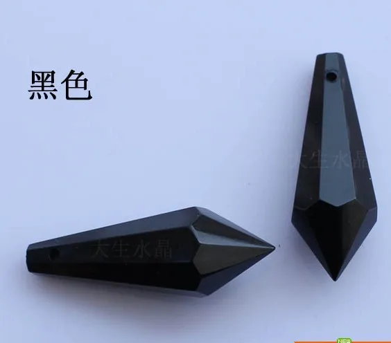 

10pcs/lot,38mm Black Crystal Multifaceted Icicle Chandelier Pendants/ Crystal U-Drop Pendants Crystal Chandelier Parts