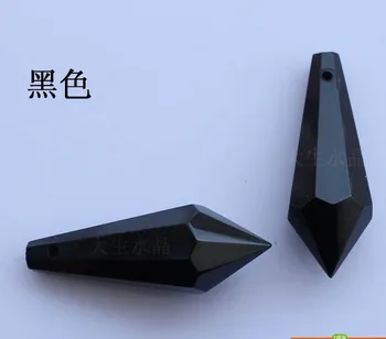 

10pcs/lot,38mm Black Crystal Multifaceted Icicle Chandelier Pendants/ Crystal U-Drop Pendants Crystal Chandelier Parts