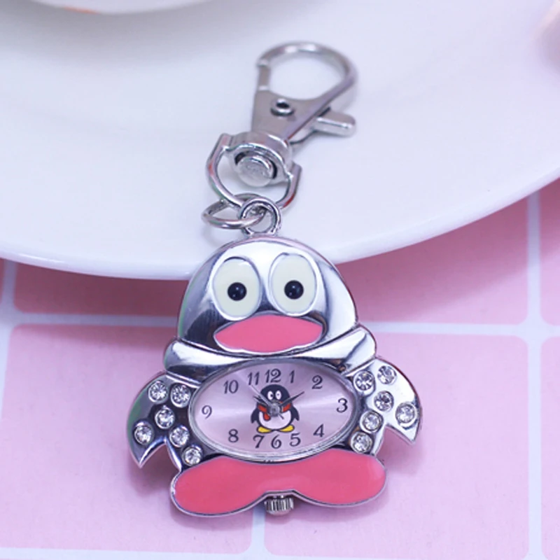 

chaoyada Antique Vintage Steampunk Quartz Necklace Penguin Pendant Chain Pocket Watch