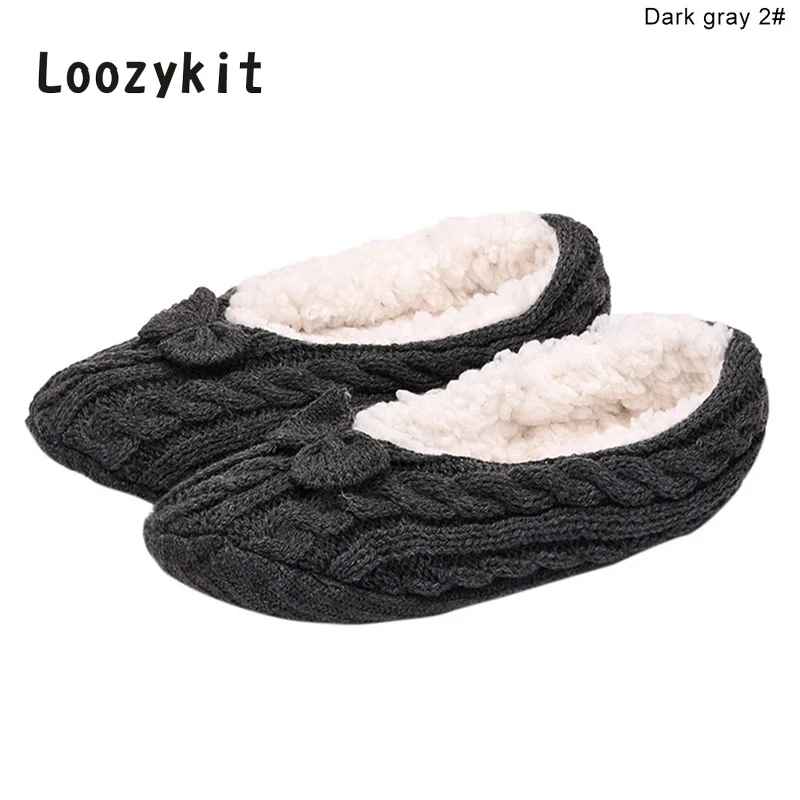 

LOOZYKIT Women Overshoes Silicone Thickening Plus Velvet Indoor Warm Slippers Indoor Winter Slippers 2019 zapatos de mujer