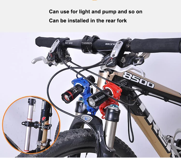 Вращающийся светильник на колесиках для велосипедного велосипеда, двойной светодиодный светильник на переднюю вспышку, светильник на руль велосипеда, кронштейн