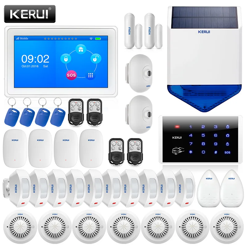 

KERUI K7 WIFI GSM Alarm Systems Security Home App Control Smart Residential Wireless Burglar Alarme Casa Suit