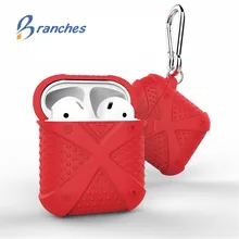 

Silicone Earphone Case For Apple airpods silicone cover Skin Cover Shock Proof Protector Sleeve True Wireless Earphone case box