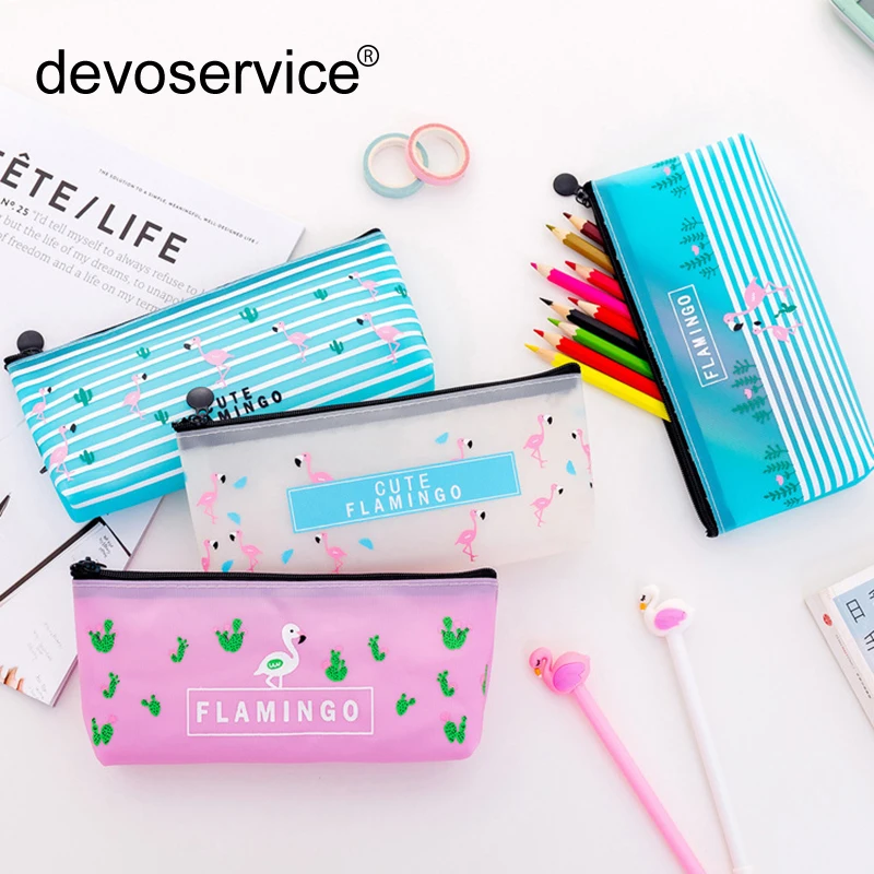 

2018 New Cute Animal Jelly Gel Pen Bag Creative Small Fresh Portable Large Capacity Stationery Bag Student Pencil Case Bag Gift