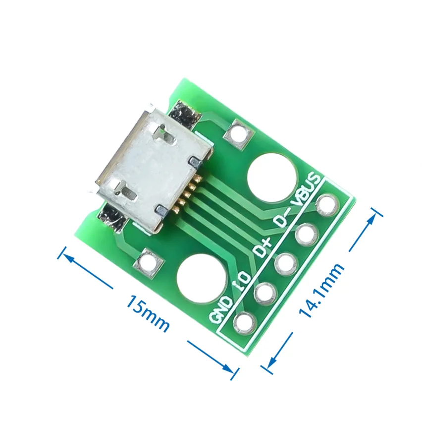 10 шт. микро USB адаптер DIP 5pin Женский Разъем | Электронные компоненты и