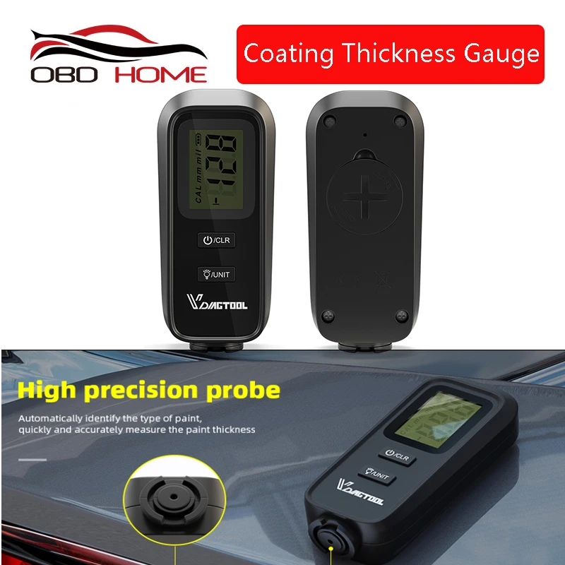 

VDIAGTOOL OBD2 Digital Mini Coating Thickness Gauge Car Paint Thickness Meter Paint Thickness tester Thickness Gauge