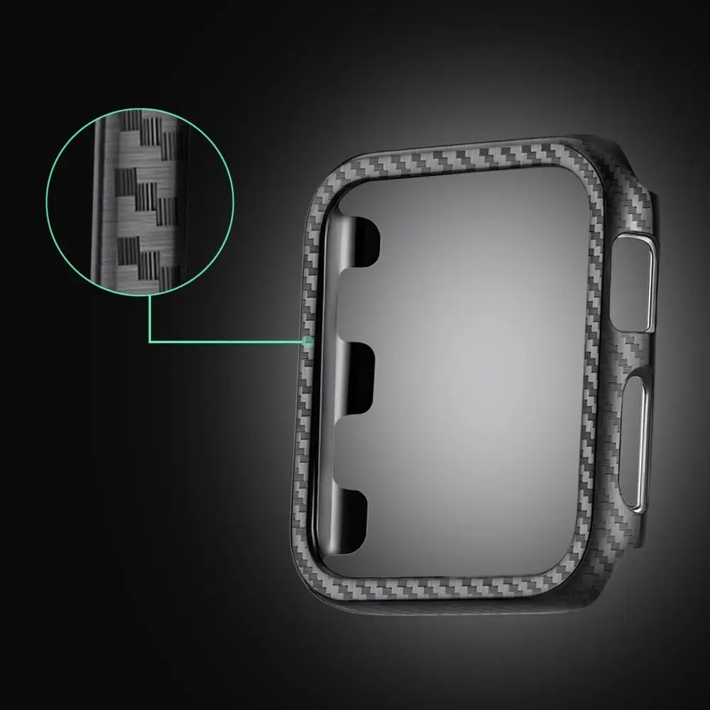 Защитный чехол для Apple Watch 4 3 case iwatch 42 мм 44 мм 38 мм 40 мм Рамка карбоновый защитный чехол Чехлы бампер аксессуары для часов