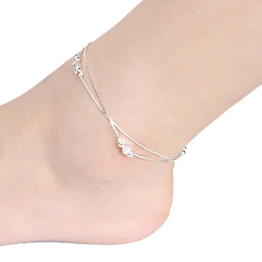 

SUSENSTONE 2017 Hot Selling Sexy Women Love Ankle Chain Anklet Foot Jewelry Sandal Beachfoot jewelry anklets for women#15